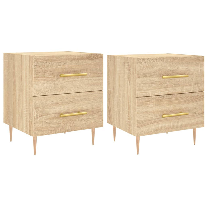 Bedside Cabinets 2 pcs Sonoma Oak 40x35x47.5 cm Engineered Wood