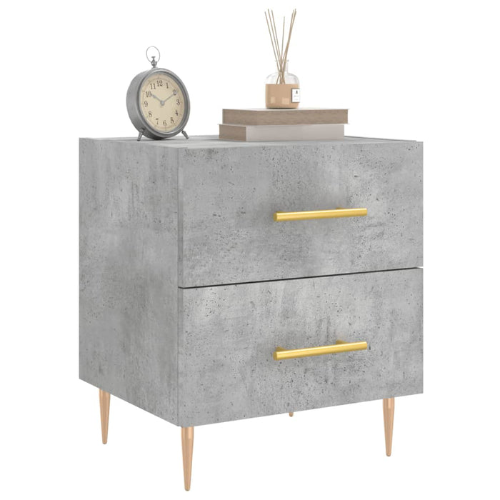 Bedside Cabinets 2 pcs Concrete Grey 40x35x47.5 cm Engineered Wood