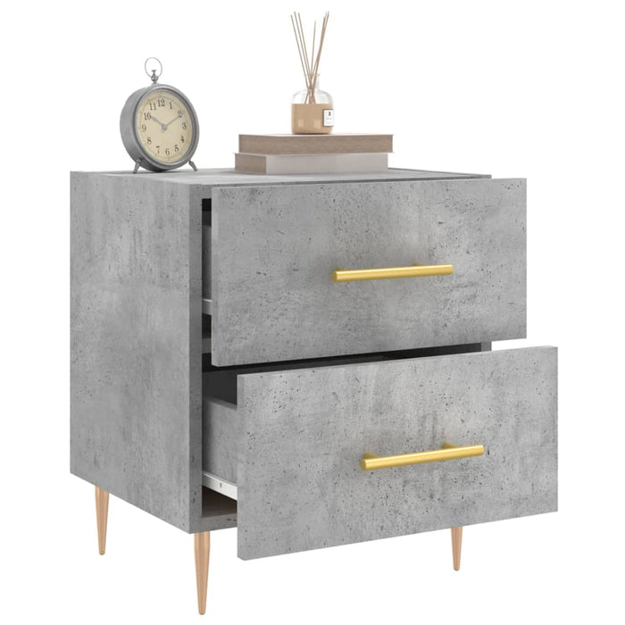 Bedside Cabinets 2 pcs Concrete Grey 40x35x47.5 cm Engineered Wood