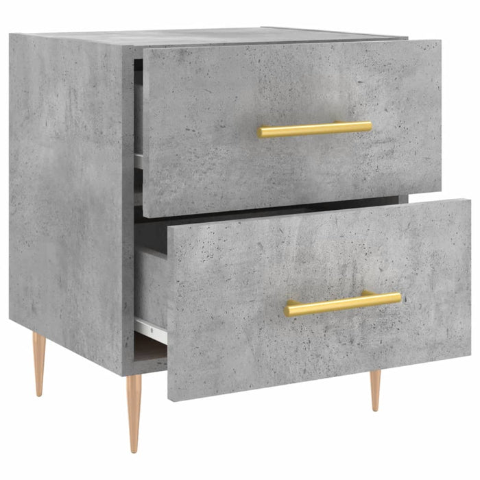 Bedside Cabinets 2 pcs Concrete Grey 40x35x47.5 cm Engineered Wood