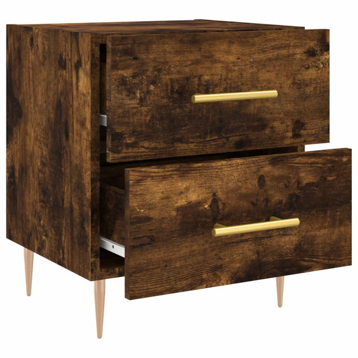 Bedside Cabinets 2 pcs Smoked Oak 40x35x47.5 cm Engineered Wood