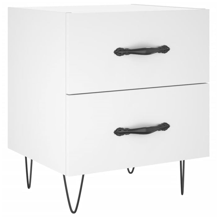 Bedside Cabinets 2 pcs White 40x35x47.5 cm Engineered Wood