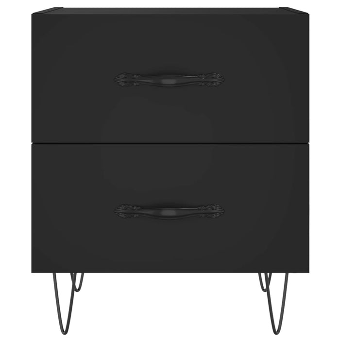 Bedside Cabinets 2 pcs Black 40x35x47.5 cm Engineered Wood