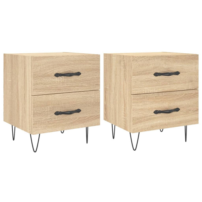 Bedside Cabinets 2 pcs Sonoma Oak 40x35x47.5 cm Engineered Wood