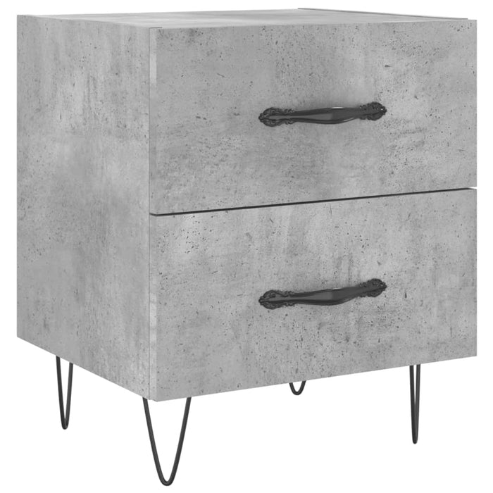 Bedside Cabinet Concrete Grey 40x35x47.5 cm Engineered Wood