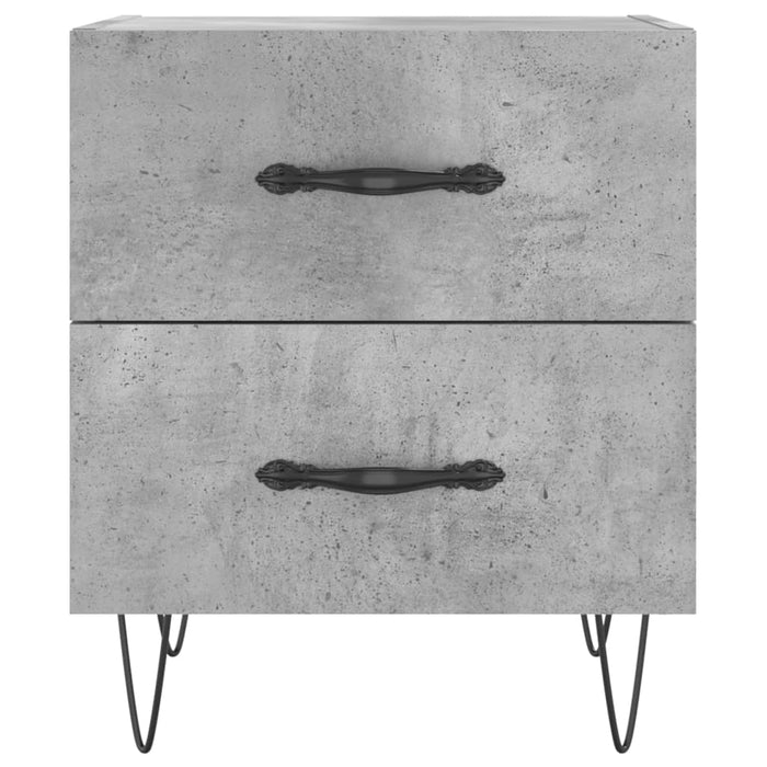 Bedside Cabinet Concrete Grey 40x35x47.5 cm Engineered Wood