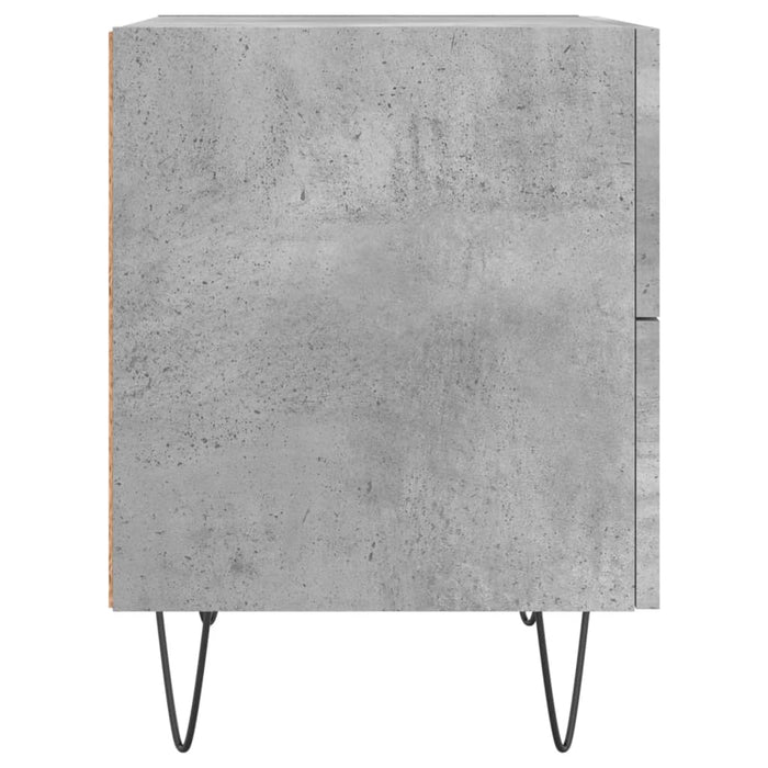 Bedside Cabinet Concrete Grey 40x35x47.5 cm Engineered Wood