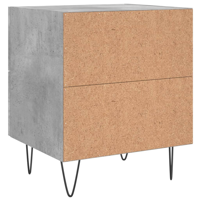 Noptiera 2 buc Beton Gri 40x35x47,5 cm Lemn de inginerie