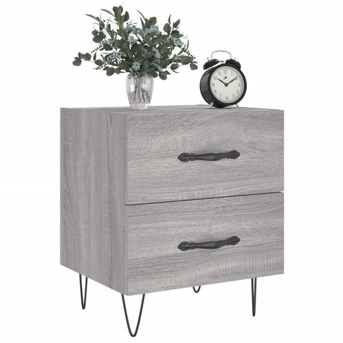 Bedside Cabinets 2 pcs Grey Sonoma 40x35x47.5 cm Engineered Wood