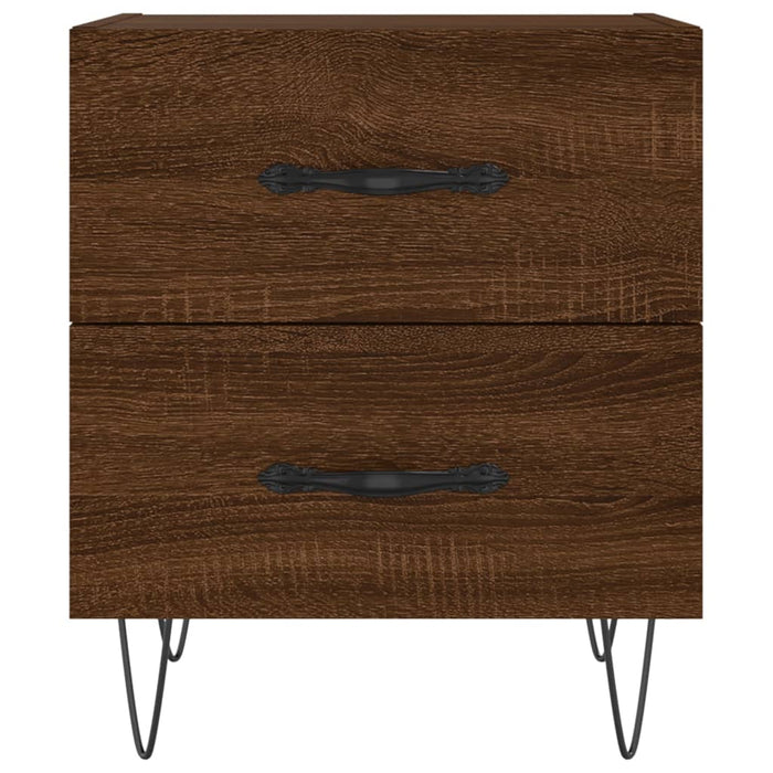 Bedside Cabinet Brown Oak 40x35x47.5 cm Engineered Wood