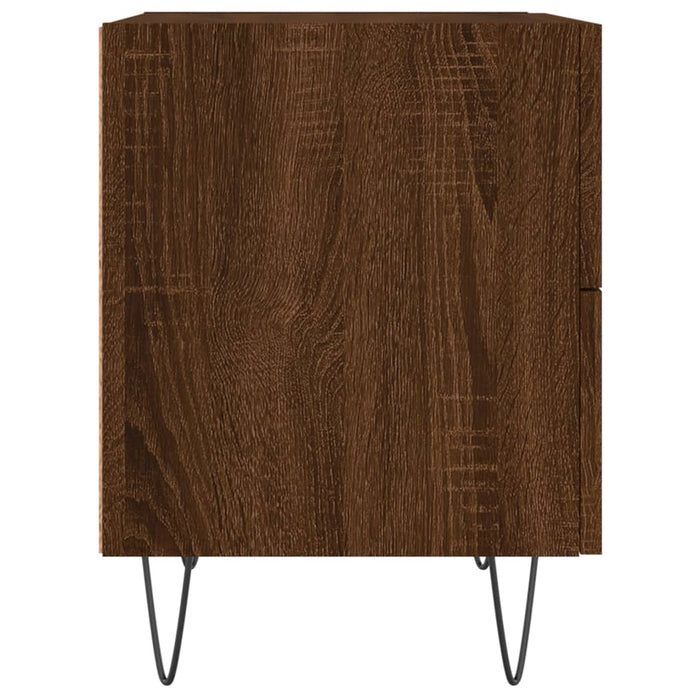 Bedside Cabinet Brown Oak 40x35x47.5 cm Engineered Wood