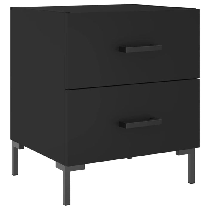 Bedside Cabinets 2 pcs Black 40x35x47.5 cm Engineered Wood