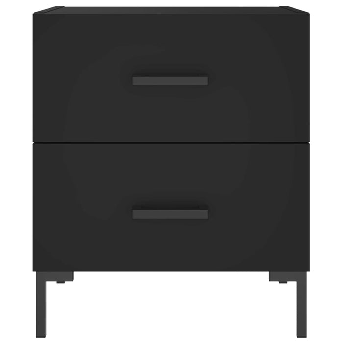 Bedside Cabinets 2 pcs Black 40x35x47.5 cm Engineered Wood