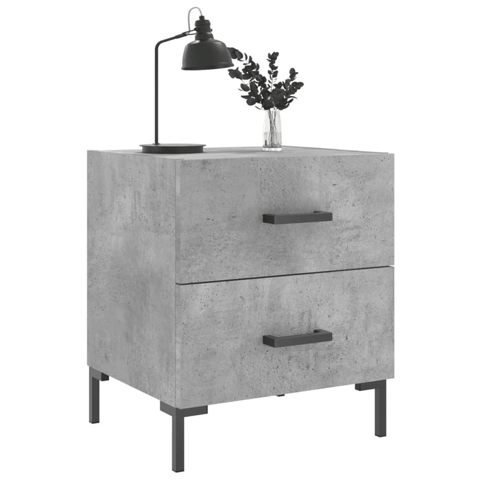 Bedside Cabinets 2 pcs Concrete Grey 40x35x47.5 cm Engineered Wood