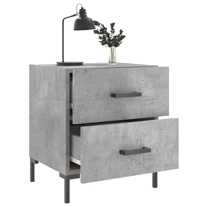 Bedside Cabinets 2 pcs Concrete Grey 40x35x47.5 cm Engineered Wood