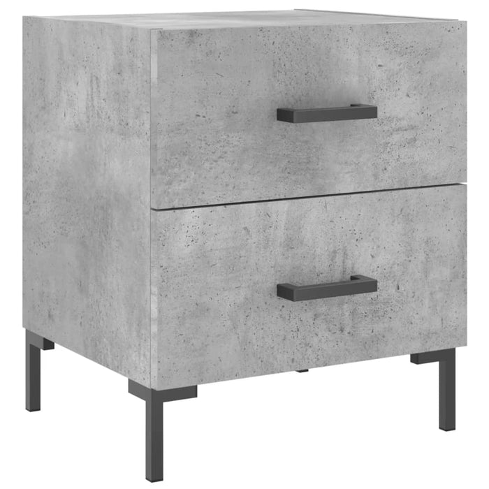 Bedside Cabinets 2 pcs Concrete Grey 40x35x47.5 cm Engineered Wood