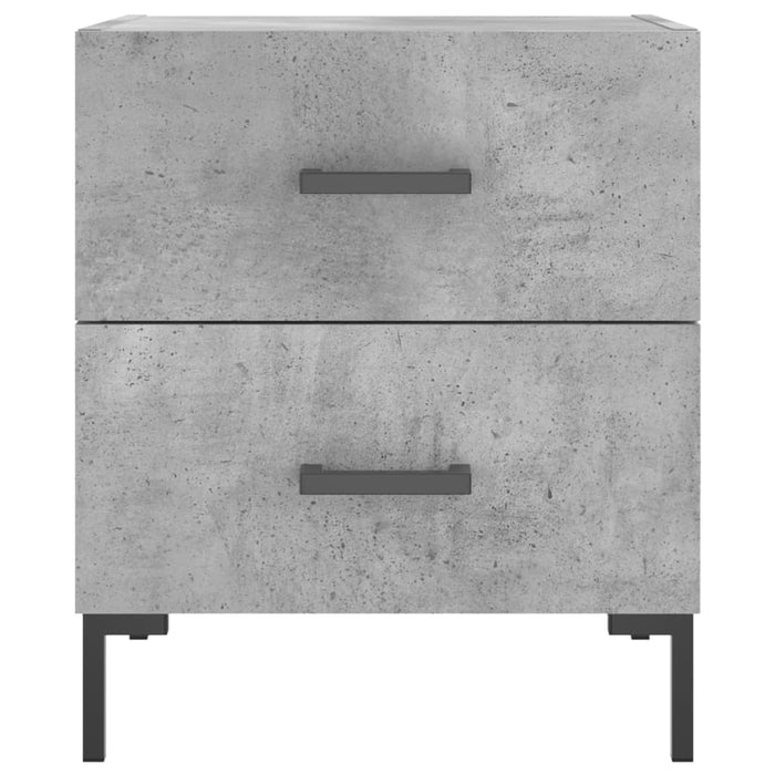 Bedside Cabinets 2 pcs Concrete Grey 40x35x47.5 cm Engineered Wood