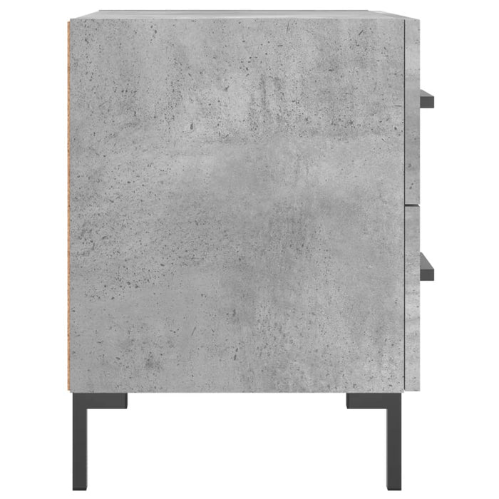 Bedside Cabinets 2 pcs Concrete Grey 40x35x47.5 cm Engineered Wood