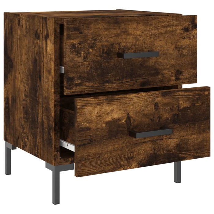 Bedside Cabinets 2 pcs Smoked Oak 40x35x47.5 cm Engineered Wood