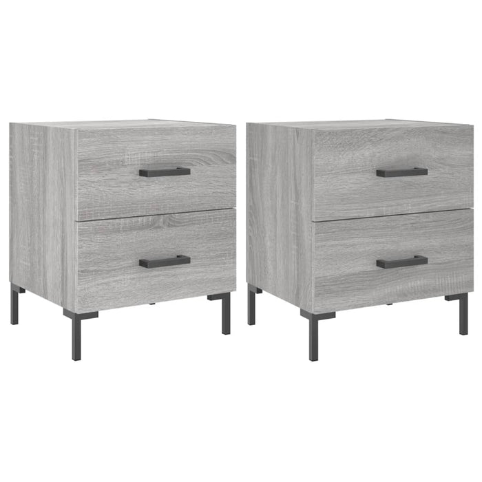 Bedside Cabinets 2 pcs Grey Sonoma 40x35x47.5 cm Engineered Wood