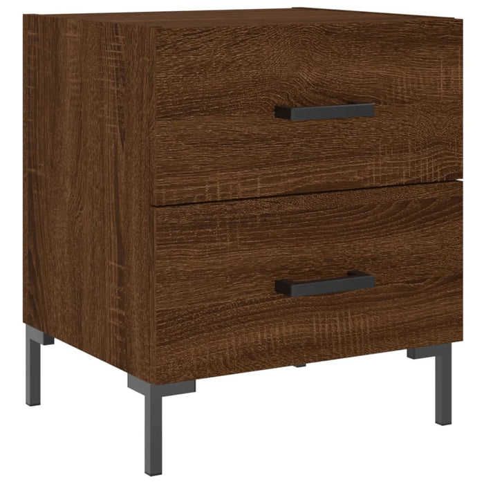 Bedside Cabinet Brown Oak 40x35x47.5 cm Engineered Wood