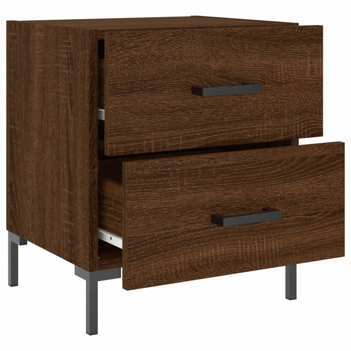 Bedside Cabinet Brown Oak 40x35x47.5 cm Engineered Wood