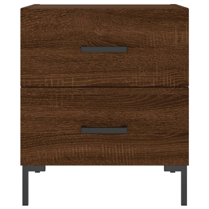 Bedside Cabinet Brown Oak 40x35x47.5 cm Engineered Wood