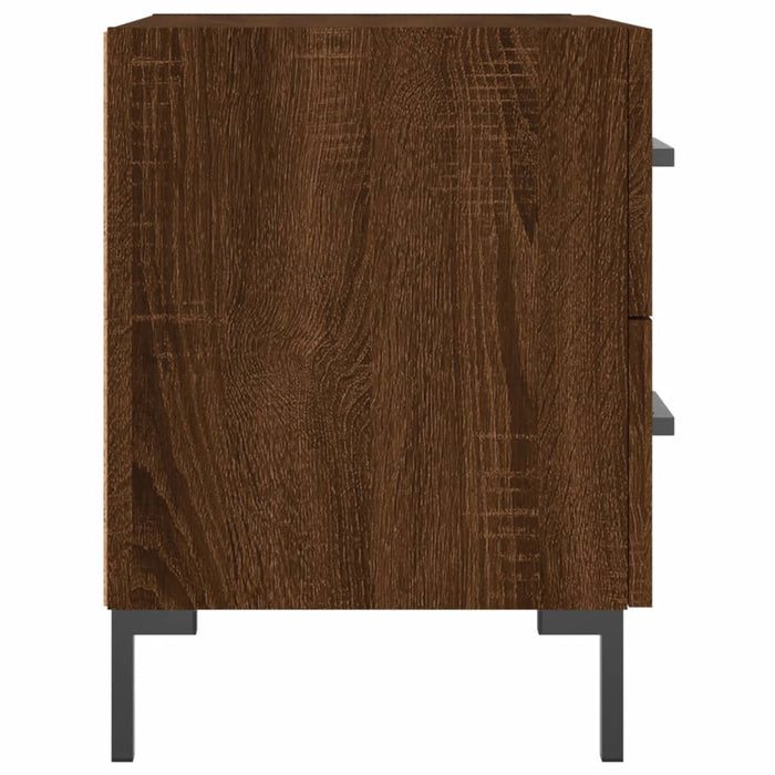 Bedside Cabinet Brown Oak 40x35x47.5 cm Engineered Wood