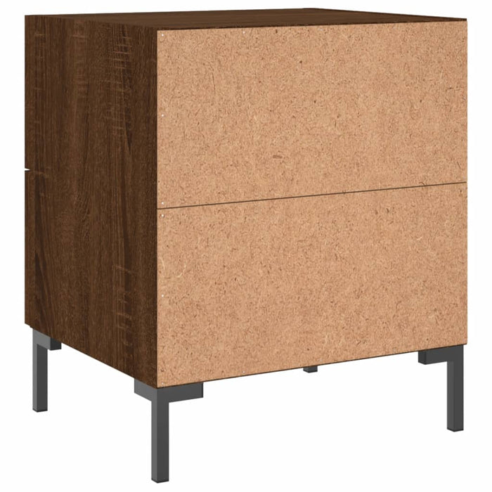 Bedside Cabinet Brown Oak 40x35x47.5 cm Engineered Wood