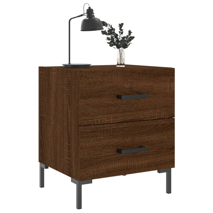 Bedside Cabinets 2 pcs Brown Oak 40x35x47.5 cm Engineered Wood