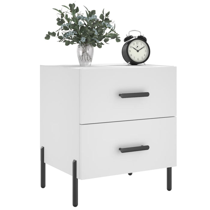 Bedside Cabinets 2 pcs White 40x35x47.5 cm Engineered Wood