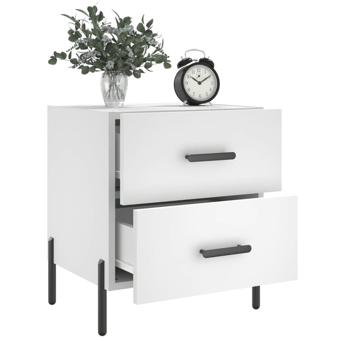 Bedside Cabinets 2 pcs White 40x35x47.5 cm Engineered Wood