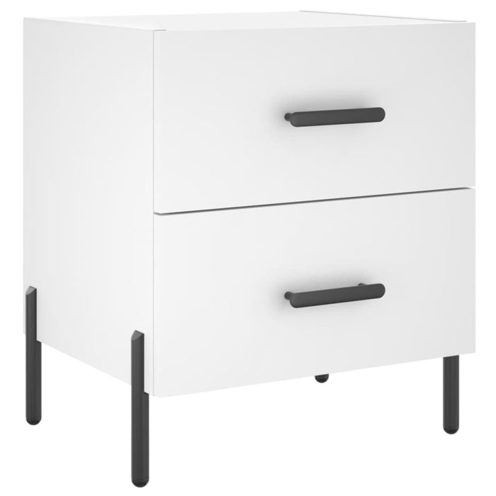 Bedside Cabinets 2 pcs White 40x35x47.5 cm Engineered Wood