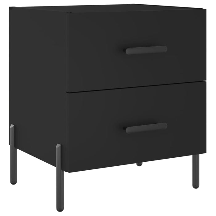 Bedside Cabinets 2 pcs Black 40x35x47.5 cm Engineered Wood