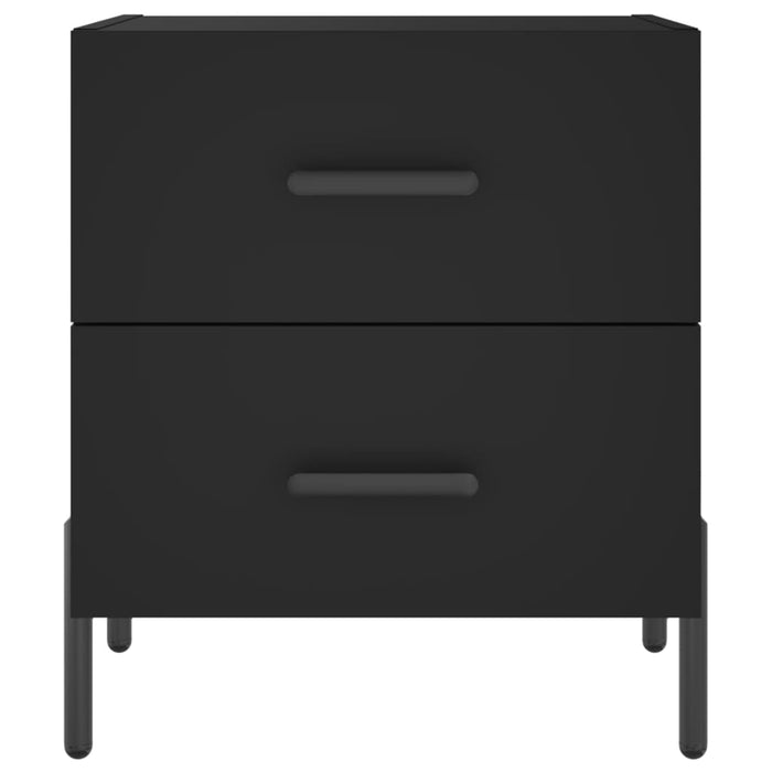 Bedside Cabinets 2 pcs Black 40x35x47.5 cm Engineered Wood