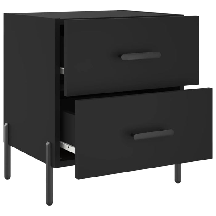 Bedside Cabinets 2 pcs Black 40x35x47.5 cm Engineered Wood