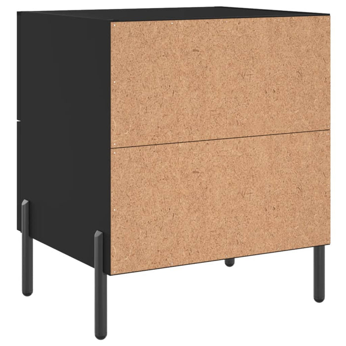 Bedside Cabinets 2 pcs Black 40x35x47.5 cm Engineered Wood