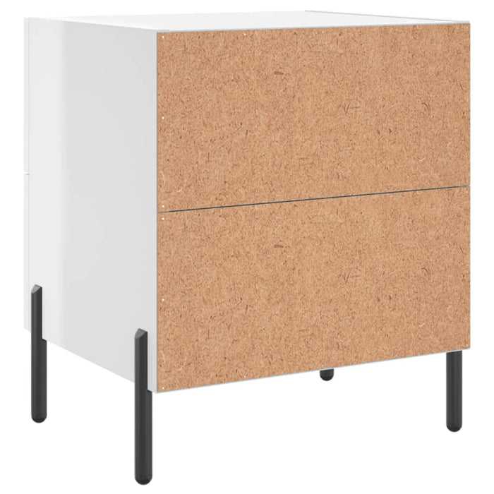 Bedside Cabinets 2 pcs High Gloss White 40x35x47.5 cm Engineered Wood