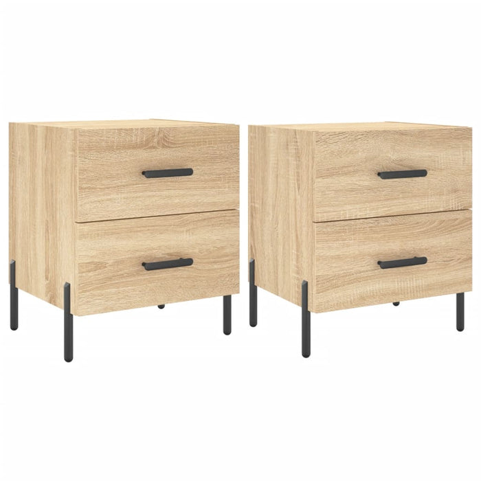 Bedside Cabinets 2 pcs Sonoma Oak 40x35x47.5 cm Engineered Wood