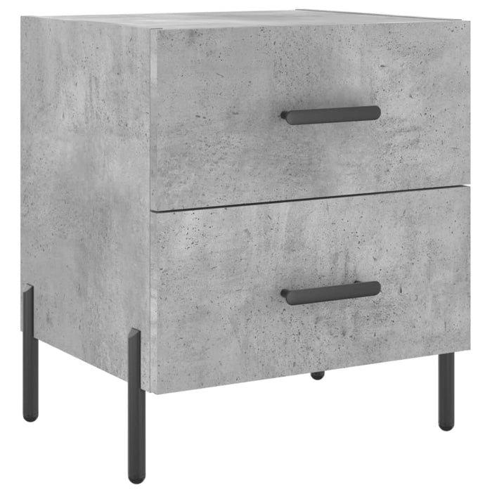 Bedside Cabinets 2 pcs Concrete Grey 40x35x47.5 cm Engineered Wood