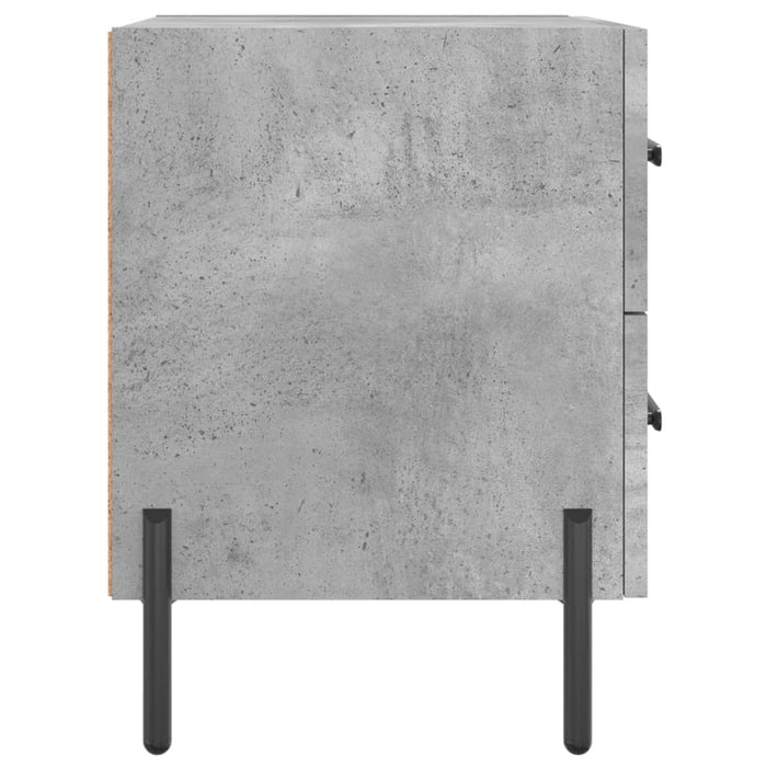 Bedside Cabinets 2 pcs Concrete Grey 40x35x47.5 cm Engineered Wood