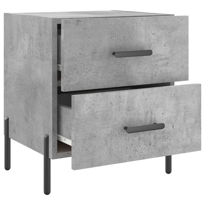 Bedside Cabinets 2 pcs Concrete Grey 40x35x47.5 cm Engineered Wood