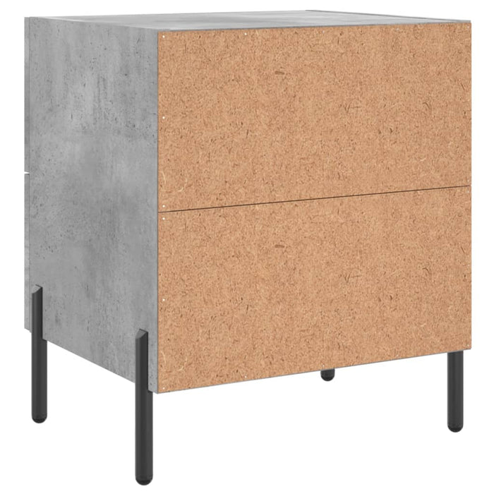 Bedside Cabinets 2 pcs Concrete Grey 40x35x47.5 cm Engineered Wood