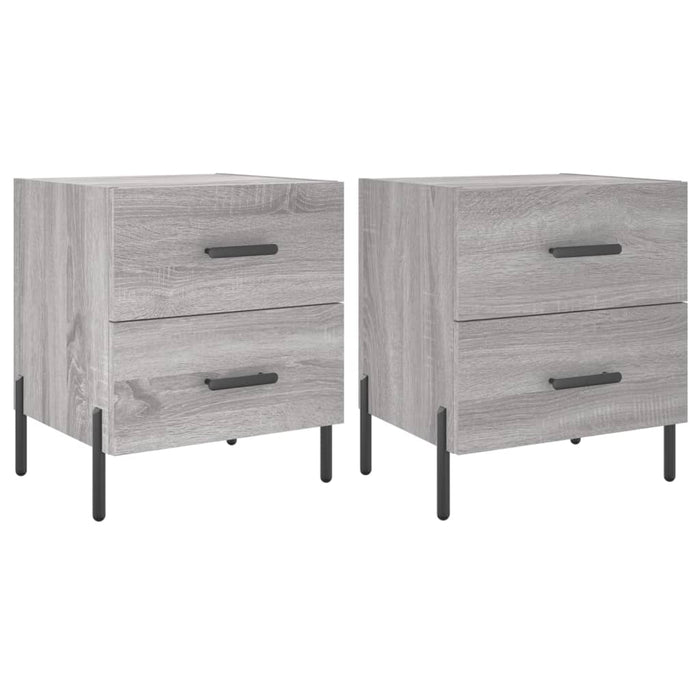 Bedside Cabinets 2 pcs Grey Sonoma 40x35x47.5 cm Engineered Wood