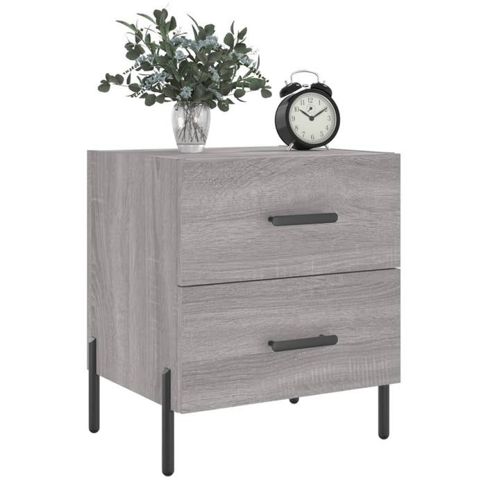 Bedside Cabinets 2 pcs Grey Sonoma 40x35x47.5 cm Engineered Wood