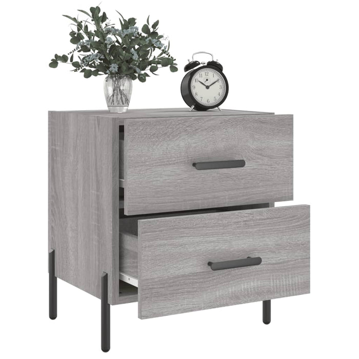 Bedside Cabinets 2 pcs Grey Sonoma 40x35x47.5 cm Engineered Wood