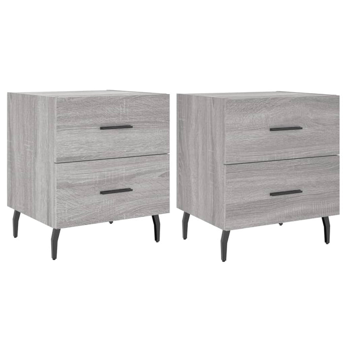 Bedside Cabinets 2 pcs Grey Sonoma 40x35x47.5 cm Engineered Wood