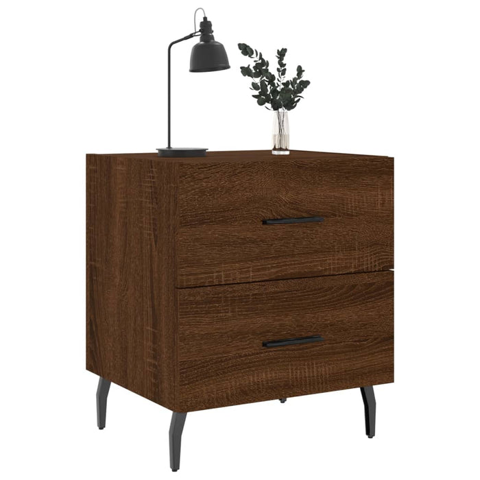 Bedside Cabinets 2 pcs Brown Oak 40x35x47.5 cm Engineered Wood