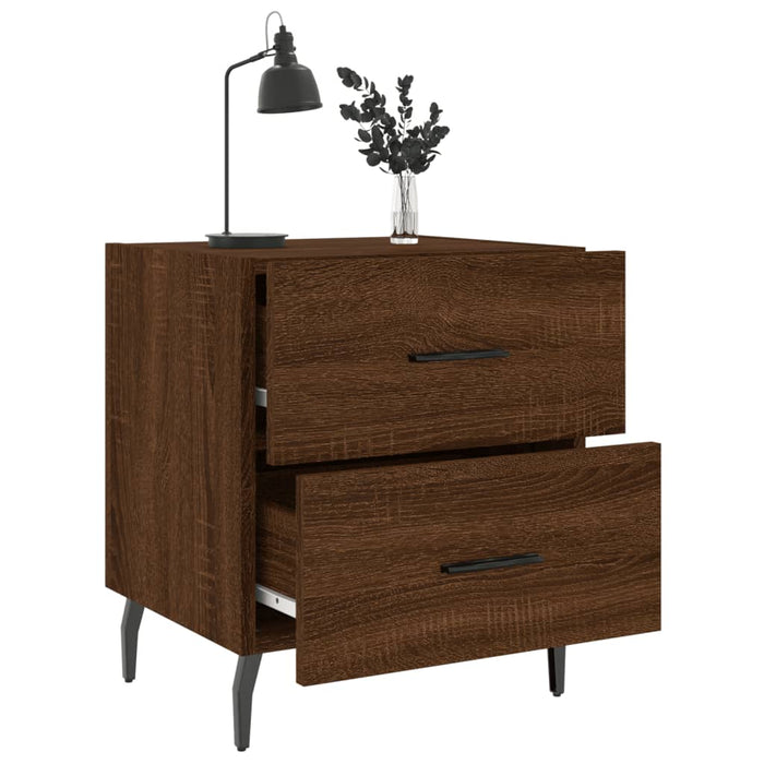 Bedside Cabinets 2 pcs Brown Oak 40x35x47.5 cm Engineered Wood