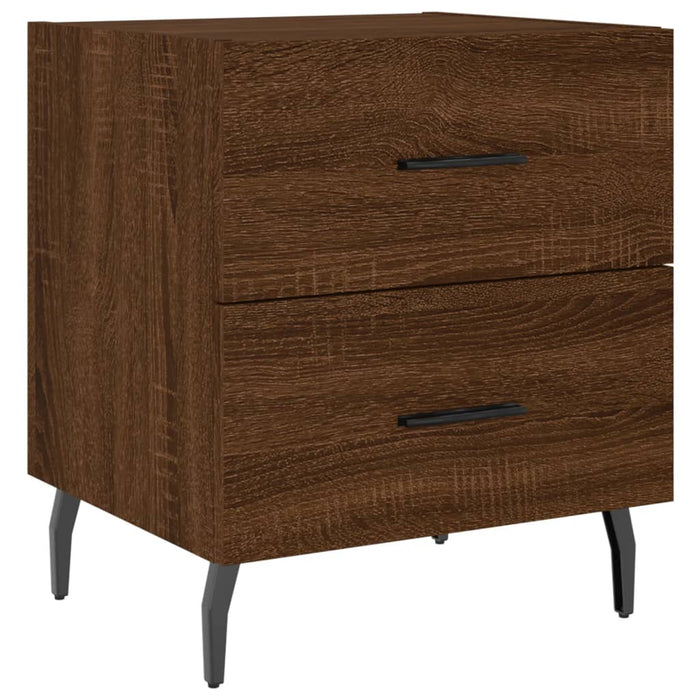 Bedside Cabinets 2 pcs Brown Oak 40x35x47.5 cm Engineered Wood